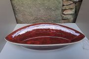Red glazed bowl oval