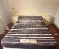 Double Bed base, mattress, headboard and lockers