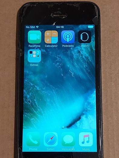 Apple Iphone 5, 16 GB, Black-Grey Back, working fine, reasonable cosmetic condition for its age