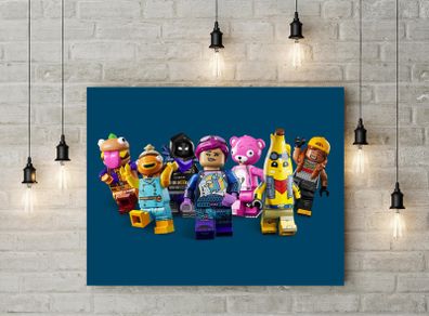 Fortnite x Lego printed Wall picture foamex board printed picture on it wall board wall decor wall art picture