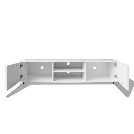 TV Cabinet High-Gloss White 140x40.3x34.7 cm