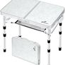 Adjustable Height Small Folding Table Portable Camp Tables (23.6" L x 15.7" W (2 Height)) with Mesh Layer for Outdoor Camp Garden Picnic BBQ Dining Cooking Image 2