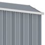 Garden Firewood Shed Grey 245x98x159 cm Galvanised Steel Image 5