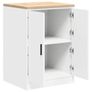 Garage Storage Cabinet White 60x51x85 cm Solid Wood Pine Image 7