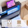 Bed Frame with Charging Station and LED Lights,Metal Image 8