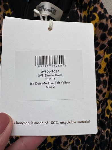 Diane Von Furstenberg midi dress, brand new with tags.