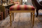 Gilt gold old carved wood stool.