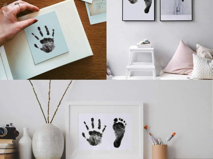 Baby Handprint and Footprint Kit, 3 Baby Handprint Ink Pads with Clean-Touch, 6 Imprint Cards, Pet Paw Print, Inkless Print Kit Safe Non-Toxic for baby Feet and Hands, Family Keepsake (FREE POSTAGE)