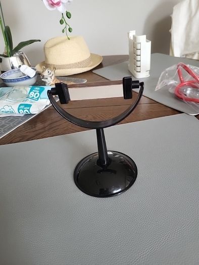 Glass prism on stand