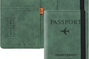 NEW SALE | Passport Holder Cover Travel Wallet Organiser, Passport Case with RFID Blocking, PU Leather Travel Document Holder for Men&amp;Women Travel Accessories