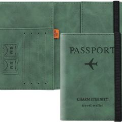NEW SALE | Passport Holder Cover Travel Wallet Organiser, Passport Case with RFID Blocking, PU Leather Travel Document Holder for Men&Women Travel Accessories