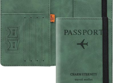 NEW SALE | Passport Holder Cover Travel Wallet Organiser, Passport Case with RFID Blocking, PU Leather Travel Document Holder for Men&Women Travel Accessories