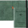 NEW SALE | Passport Holder Cover Travel Wallet Organiser, Passport Case with RFID Blocking, PU Leather Travel Document Holder for Men&Women Travel Accessories Image 2