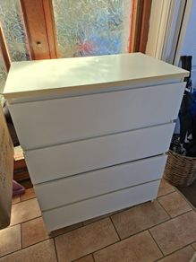 2 x Ikea Malm 4 Drawer Chest
