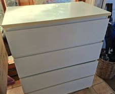 2 x Ikea Malm 4 Drawer Chest
