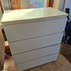 2 x Ikea Malm 4 Drawer Chest