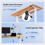 Electric Standing Desk, 120 x 60 cm Height Adjustable Sit Stand Desks with Splice Board and Memory Smart Pannel, Home Office Desk, Light Brown Image 5