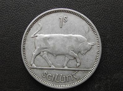 Irish Republic. Silver Shilling (1939)