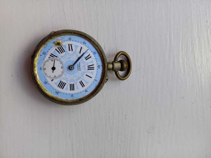 Vintage pocket watch Charles Locle Remontoire Cylindre 10 Rubis