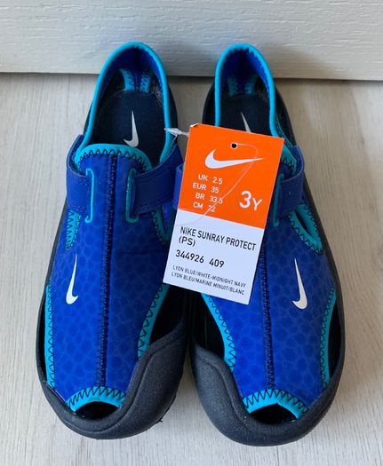 Nike Sunray Protect Kids Sandals / Poolshoes Uk 2.5 Brand New With Tags