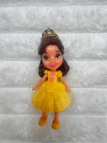Disney Princess Posable Mini Belle Princess Doll approx. 9 cm. Used Please see photos