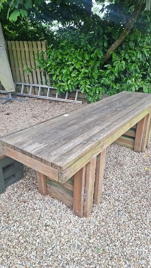 Garden table and bench