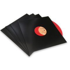 12" WHITE and BLACK Vinyl Replacement Card Sleeve Covers - SATIN Finish Disco bags With Diecut Hole - BEST QUALITY LP Jackets - PREMIUM 230GSM Thick