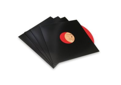 12" WHITE and BLACK Vinyl Replacement Card Sleeve Covers - SATIN Finish Disco bags With Diecut Hole - BEST QUALITY LP Jackets - PREMIUM 230GSM Thick