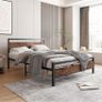 Double Bed Frame with Wooden Headboard Image 6