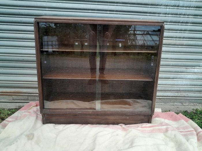 G Plan E Gomme Brandon Line Glass Angled Display Cabinet