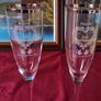 New In Box And Never Used Pair Of Duiske Glass 25th Anniversary Silver Band Flutes Image 5