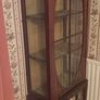 Vintage  Tall Inlaid Mahogany China Display Cabinet Image 2