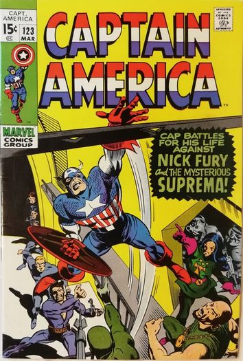Captain America Vol 1 #123 1st Suprema Appearance Bronze Age (1970)