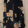 Long black summer dress with floral design. Image 5