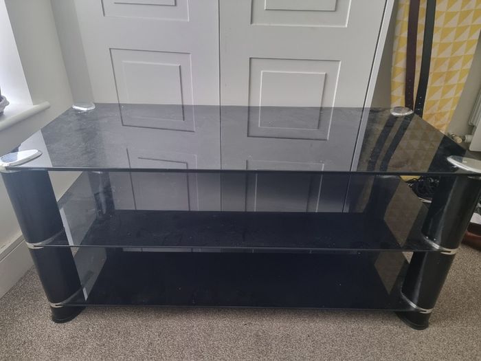 Black Glass TV Stand centre table