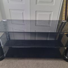 Black Glass TV Stand centre table