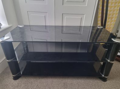 Black Glass TV Stand centre table