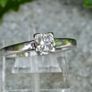 Vintage 1940/50s 0.5ct Diamond Solitaire Ring - 18ct White Gold Image 3
