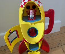 George pig astronaut figurine and rocket