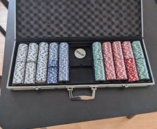 500-chip poker set in aluminium case