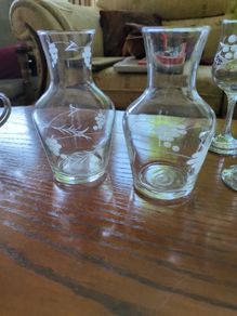 Vintage glass water/wine carafe
