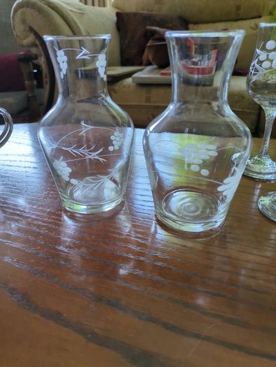 Vintage glass water/wine carafe