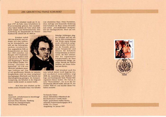 1997 Bundes Republic Deutschland (Germany) Federal Annual Stamp EFT Collection incl 45 images of contents