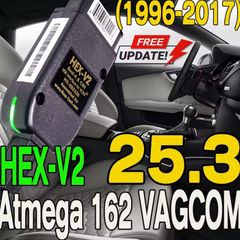 Newest Vagcom 25.3 Vag Com 25.3 Vcds Hexv2 Hex Can Interface For Vw Audi Skoda Seat Vag 25.3 Atmega162