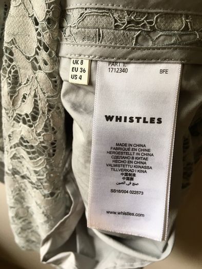 Whistles lace dress, uk8