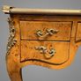 Louis XV Style Burl Walnut Writing Desk with Leather Top Image 6