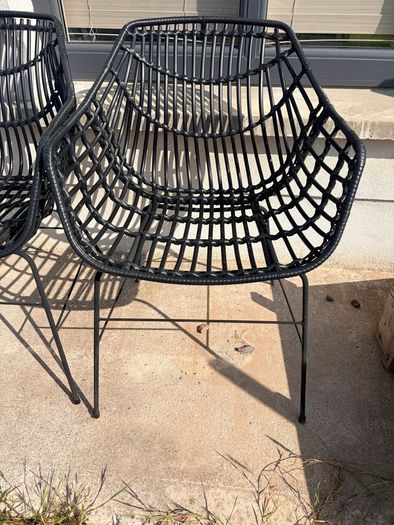 Black garden chairs