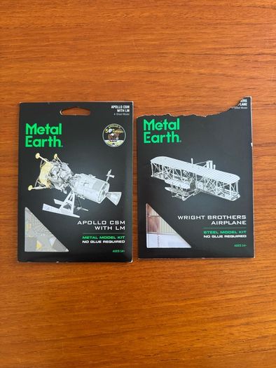 Metal Models Apollo CSM and Wright Brothers Airplane