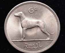Ireland - 1968 - 6 Pence - Wolfhound - KM.13a - UNC - [681]