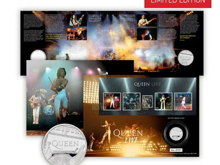 limited edition sliver coin Rock band Queen
